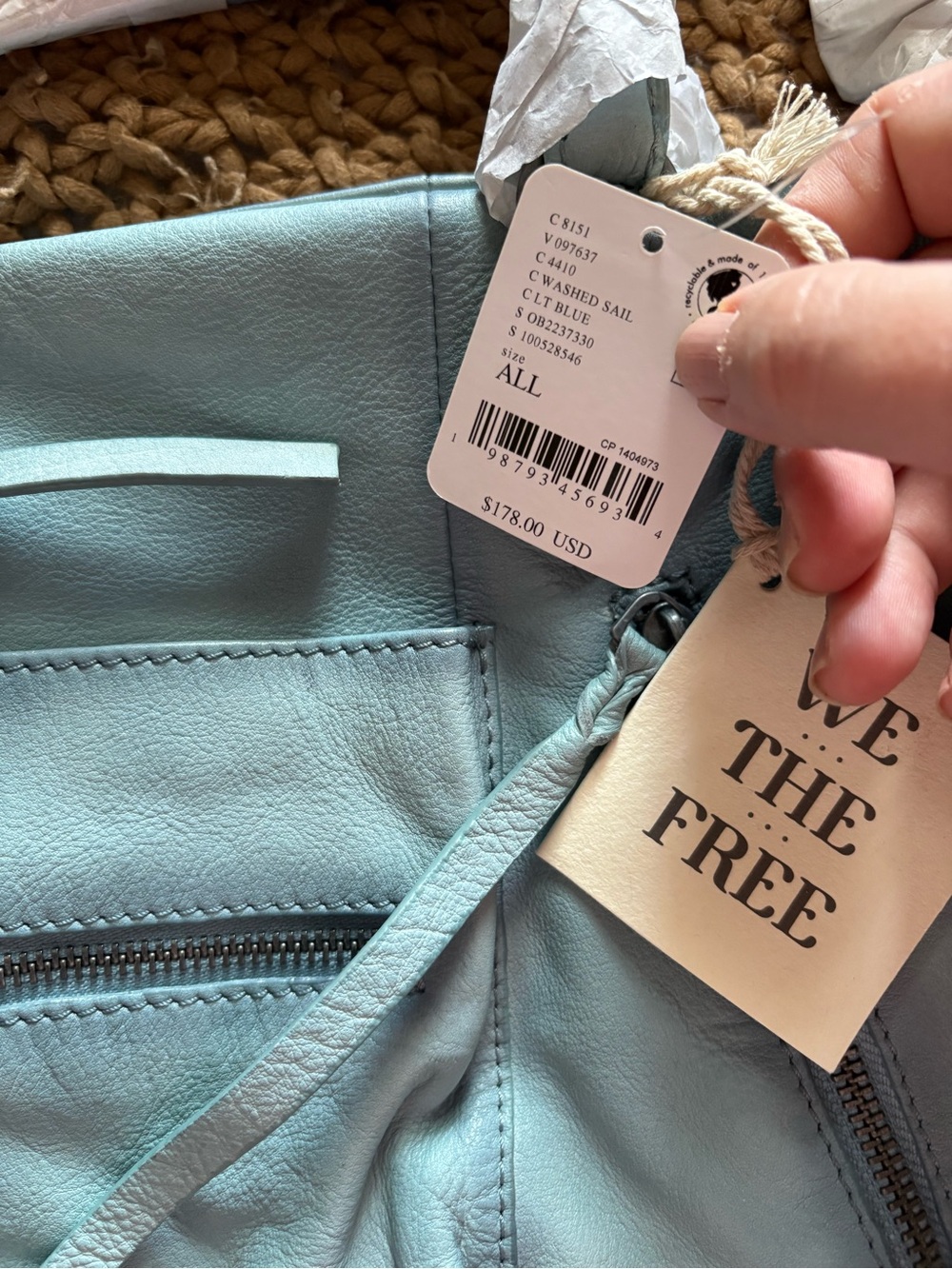 Free People We the Free BABY Emerson Washed Sail Color - Picture 3 of 5